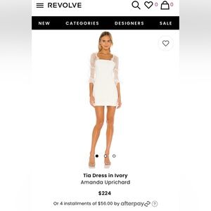 Amanda Uprichard Tia dress- Size Medium